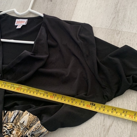 NWT LuLaRoe DeAnne Wrap Dress Black & Gold metallic size 3XL holidays pleated - Picture 14 of 16